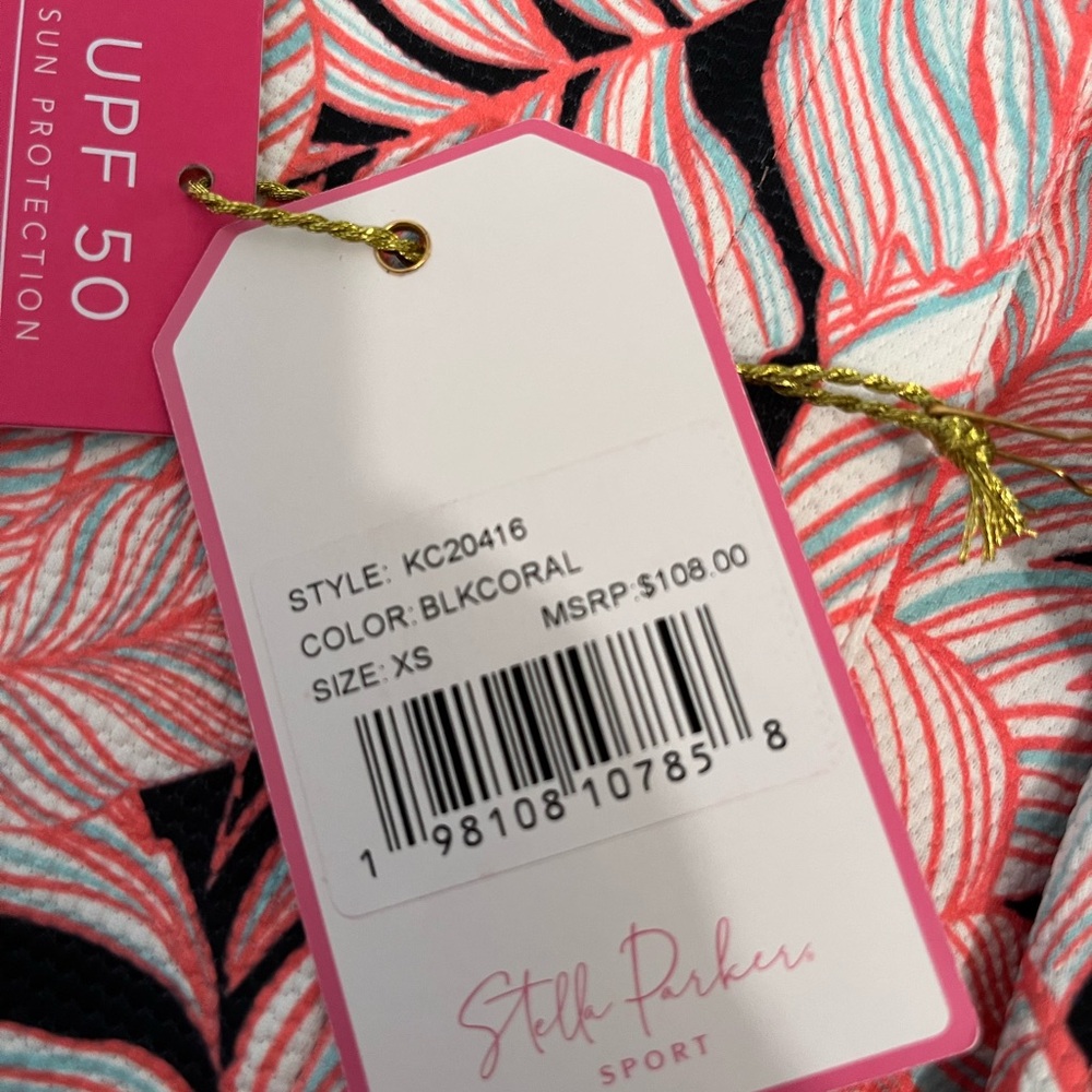 Stella Parker Sport Coral and Black dress, NWT $108. UPF 50